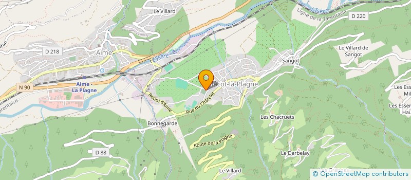 localisation de l'entreprise BROSSAGE BOIS CONSTRUCTION  LA PLAGNE TARENTAISE