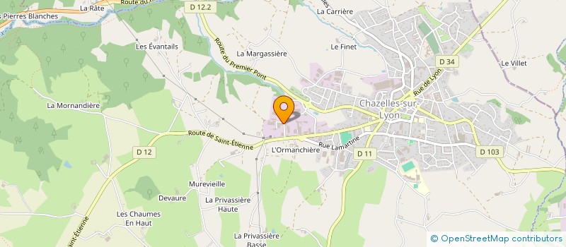 localisation de l'entreprise BROSSE MACONNERIE BATIMENT GENIE CIVIL à CHAZELLES-SUR-LYON