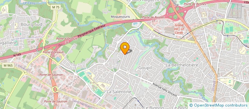 localisation de l'entreprise BROUC à ORVAULT