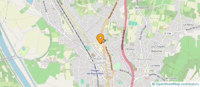localisation de l'entreprise BROUE LAVAGE à LE PEAGE-DE-ROUSSILLON