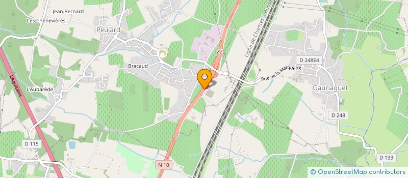 localisation de l'entreprise BROUETTE SAS à PEUJARD
