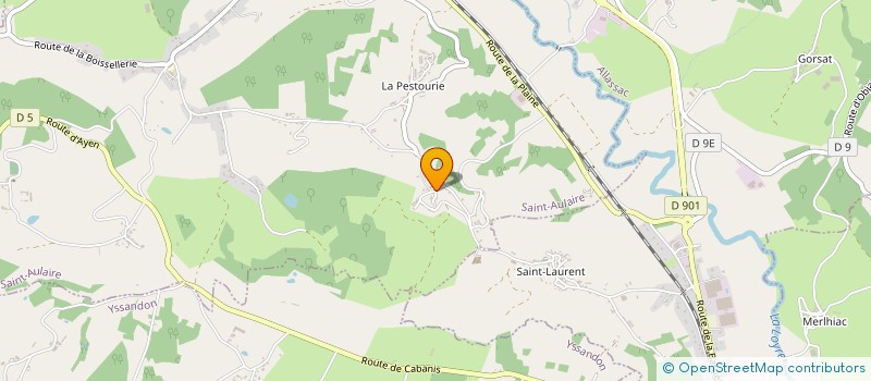 localisation de l'entreprise BROUSSAILLES & BOIS  SAINT-AULAIRE