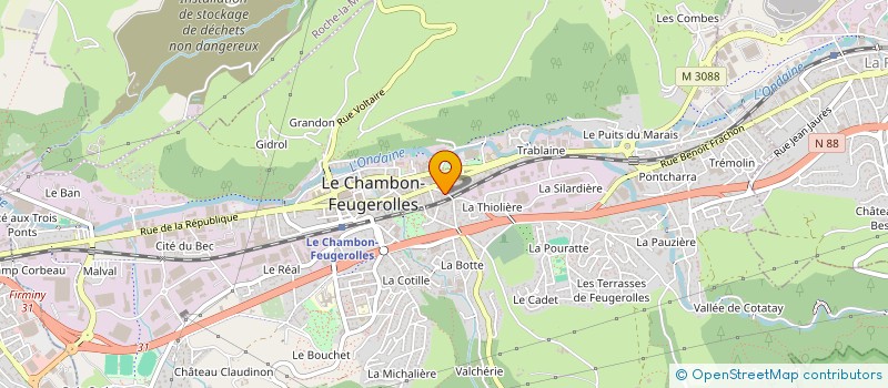 localisation de l'entreprise BROUSSARD PEYRARD ELECTRICITE à LE CHAMBON-FEUGEROLLES