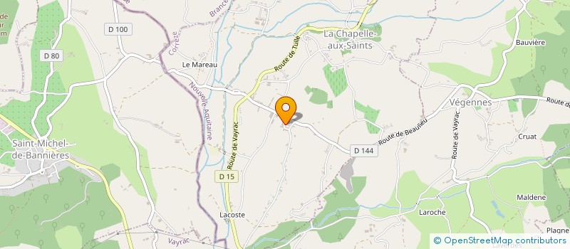 localisation de l'entreprise BROUSSE BOIS 19 à LA CHAPELLE-AUX-SAINTS