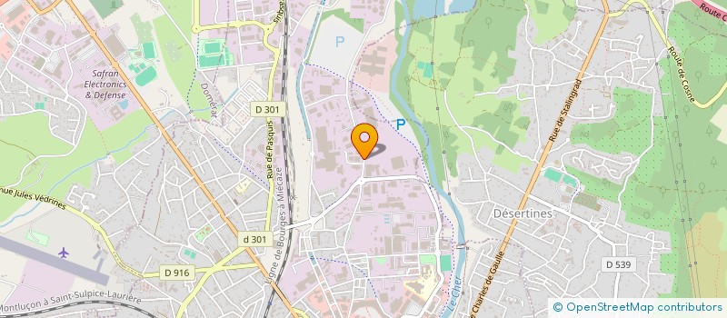 localisation de l'entreprise BROUSSE ET COMPAGNIE SA à MONTLUCON