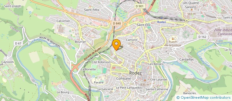 localisation de l'entreprise BROUSSY ROUQUIER  RODEZ