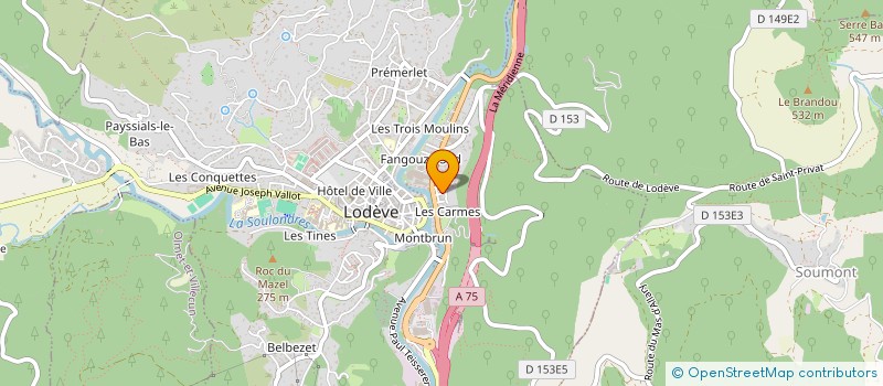 localisation de l'entreprise BROUTAREDE  LODEVE