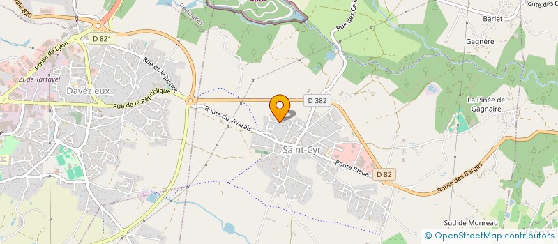 localisation de l'entreprise BROUTIER à SAINT-CYR