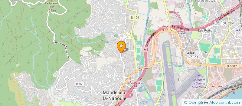 localisation de l'entreprise BRS BTP à MANDELIEU-LA-NAPOULE