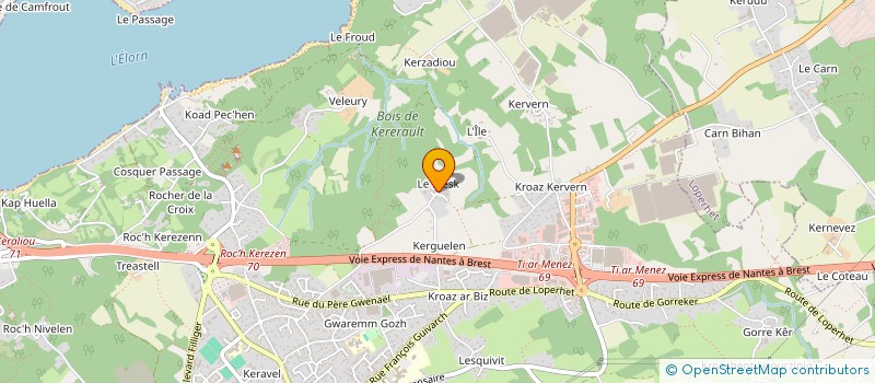 localisation de l'entreprise BRS COUVERTURE à PLOUGASTEL-DAOULAS
