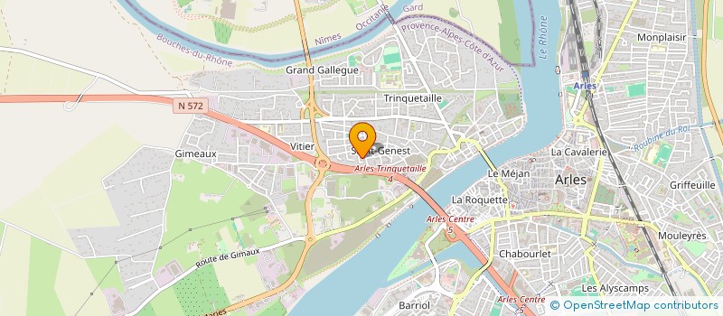 localisation de l'entreprise BRT RESEAUX ET TERRASSEMENTS à ARLES