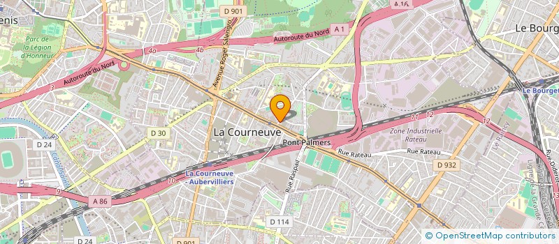 localisation de l'entreprise BRT-SERVICES à LA COURNEUVE