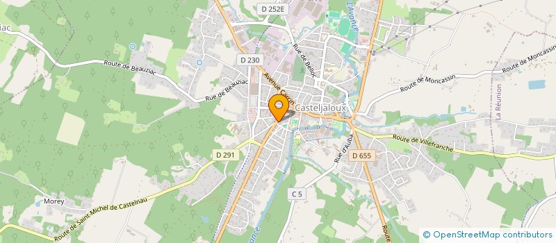 localisation de l'entreprise BRU LACOMBE  CASTELJALOUX