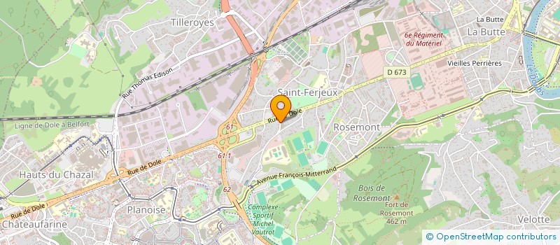 localisation de l'entreprise BRUANDET POISSONNERIE DE LA MAREE  BESANCON