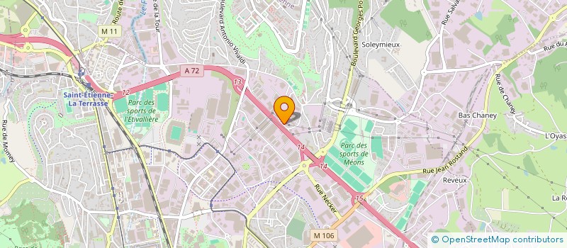 localisation de l'entreprise BRUCA à SAINT-ETIENNE
