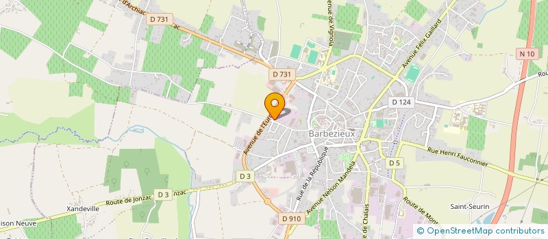 localisation de l'entreprise BRUCHON CLUZEL  BARBEZIEUX-SAINT-HILAIRE