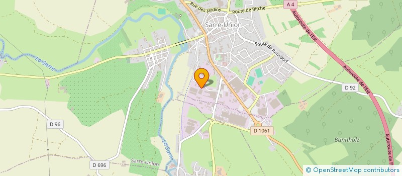 localisation de l'entreprise BRUDER KELLER  SARRE-UNION