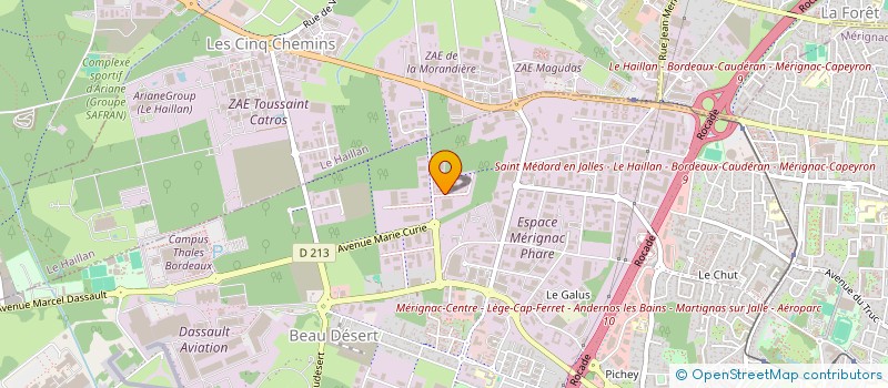 localisation de l'entreprise BRUDY & FILS à MERIGNAC