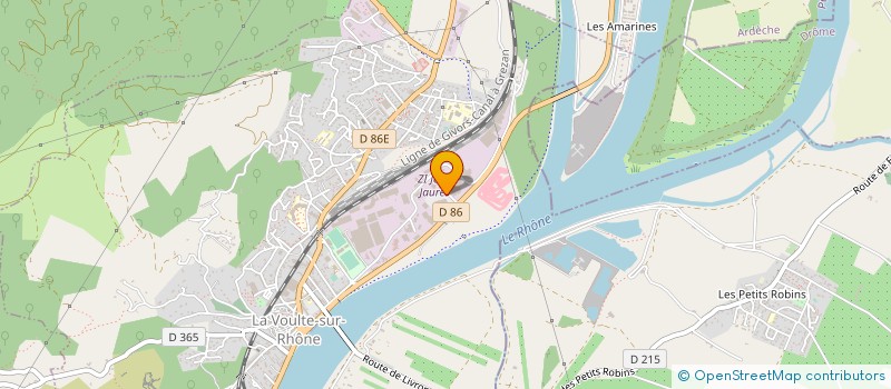 localisation de l'entreprise BRUEL  LA VOULTE-SUR-RHONE