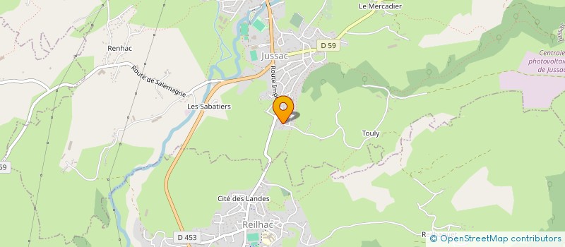 localisation de l'entreprise BRUEL VINCENT ET MARLENE à JUSSAC