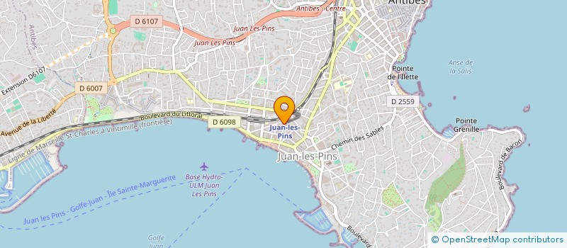 localisation de l'entreprise BRUGE. à ANTIBES