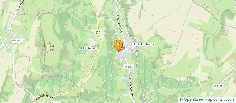 localisation de l'entreprise BRUGNOT FRANCE CHAUFFAGE à CHANGE