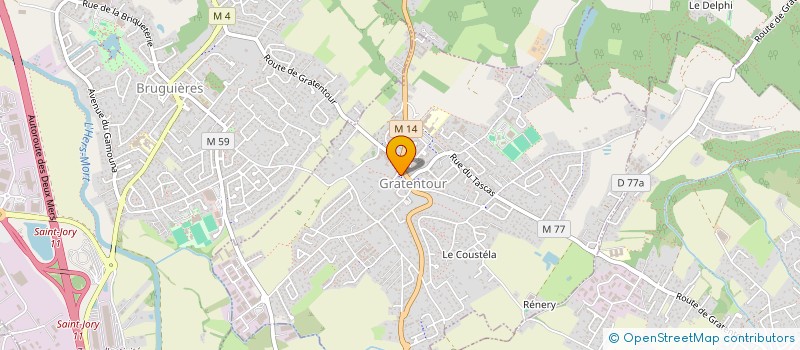 localisation de l'entreprise BRUGUIERES VELO CLUB  BRUGUIERES