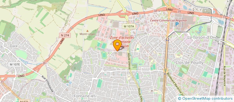 localisation de l'entreprise BRUILLOT & ASSOCIES à FONTAINE-LES-DIJON