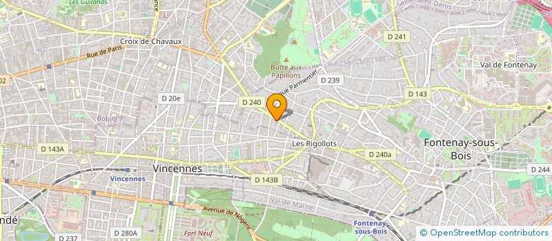localisation de l'entreprise BRUIT ROSE à FONTENAY-SOUS-BOIS
