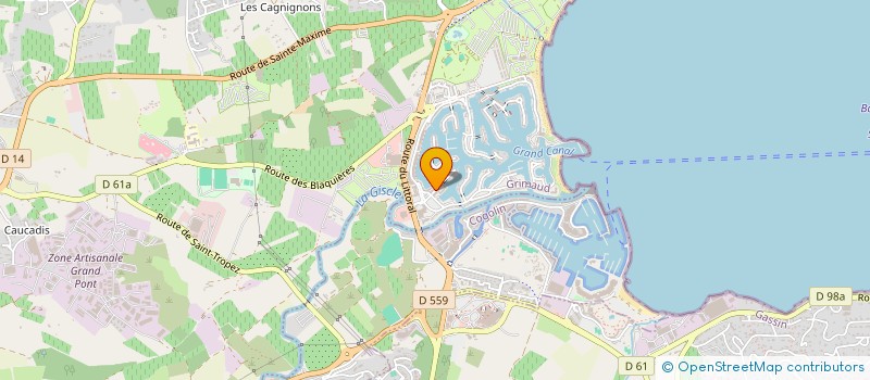 localisation de l'entreprise BRUJORTENSE à GRIMAUD