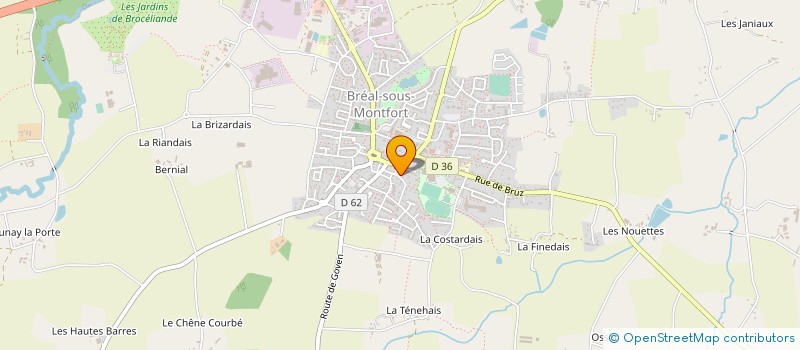 localisation de l'entreprise BRULARD COIFFURE ET ASSOCIES  BREAL-SOUS-MONTFORT