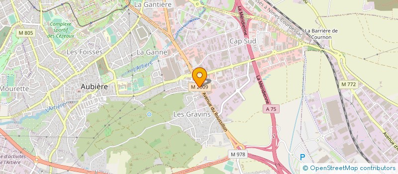 localisation de l'entreprise BRULERIE 2.0.  AUBIERE