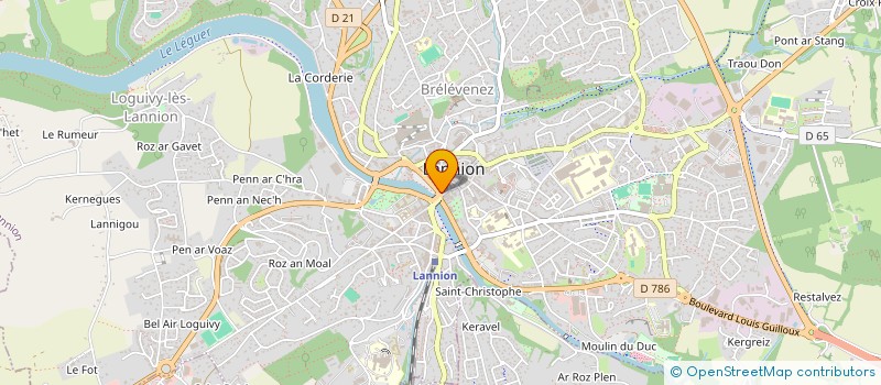 localisation de l'entreprise BRUN à LANNION