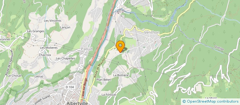 localisation de l'entreprise BRUN  ALBERTVILLE