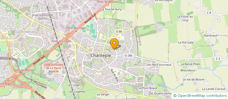 localisation de l'entreprise BRUN  CHANTEPIE
