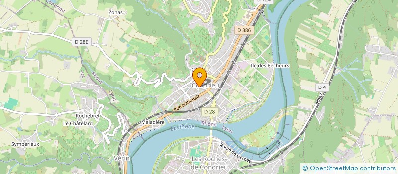 localisation de l'entreprise BRUN AMBULANCES TAXI à CONDRIEU