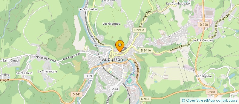 localisation de l'entreprise BRUN DAUPHIN à AUBUSSON