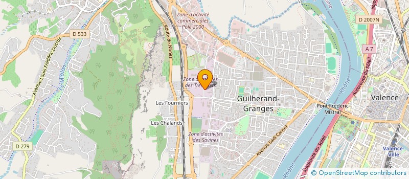 localisation de l'entreprise BRUN ET FILS à GUILHERAND-GRANGES