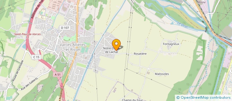 localisation de l'entreprise BRUN PICARD CONSULTANT  VARCES-ALLIERES-ET-RISSET