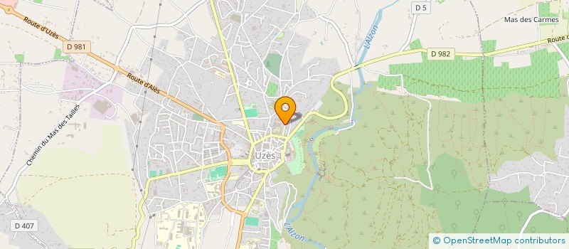 localisation de l'entreprise BRUN POMPES FUNEBRES ET MARBRERIE  UZES