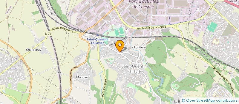 localisation de l'entreprise BRUN2BOIS à SAINT-QUENTIN-FALLAVIER