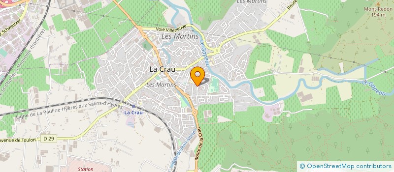 localisation de l'entreprise BRUNA FREDERIC à LA CRAU