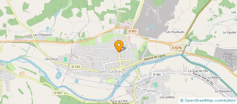 localisation de l'entreprise BRUNAUD AURELIEN à SAINT-GAULTIER