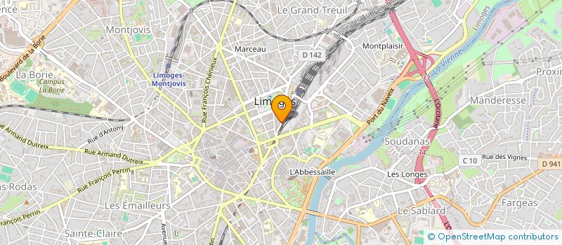 localisation de l'entreprise BRUNAUD J.N.ET GAINANT G. à LIMOGES