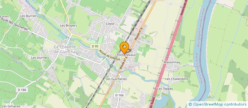 localisation de l'entreprise BRUNEL VITRERIE  LA CHAPELLE-DE-GUINCHAY