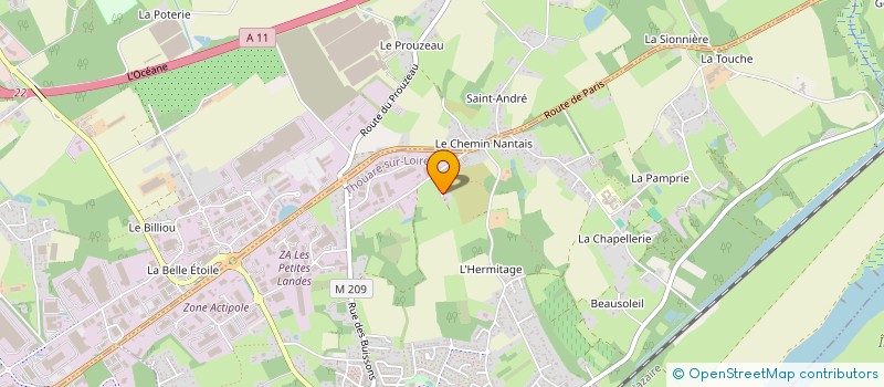 localisation de l'entreprise BRUNELLIERE  THOUARE-SUR-LOIRE