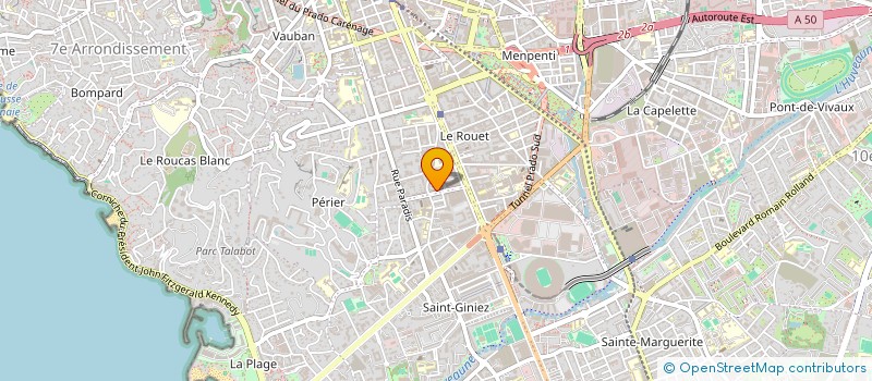 localisation de l'entreprise BRUNELLO MEDIA  MARSEILLE 8EME