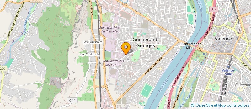 localisation de l'entreprise BRUNET  GUILHERAND-GRANGES