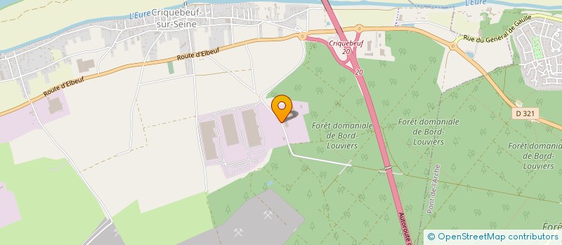 localisation de l'entreprise BRUNET 7071  CRIQUEBEUF-SUR-SEINE