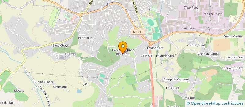 localisation de l'entreprise BRUNET  PUJOLS